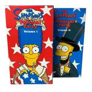 The Simpsons Politcal Party Volumes I and II (VHS) 2000 Excellent Condition